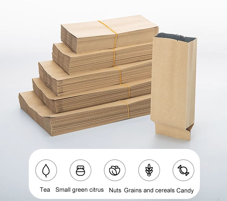 kraft paper tea packaging bags