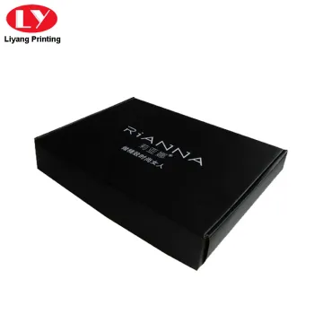 Custom Black Corrugated Shipping Box for Shoes