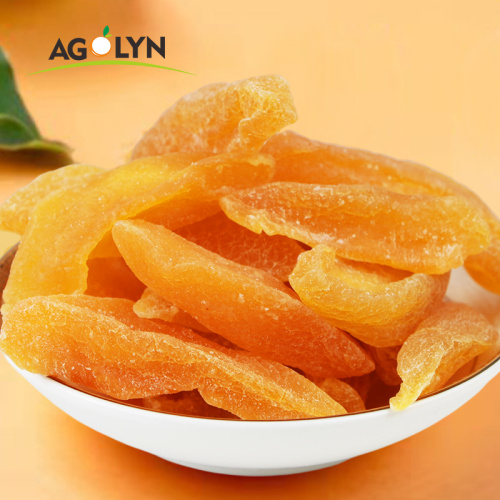 Sweet Dried Yellow Peach Sticks and slices