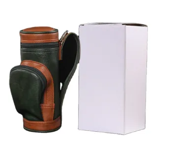 Popular Golf Bag with Integrated Cigar Humidor and Cutter: Portable Travel Case in PU Leather