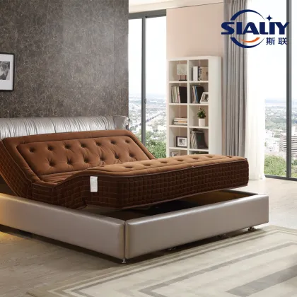 Dark brown Electric Adjustable Remote Mattress