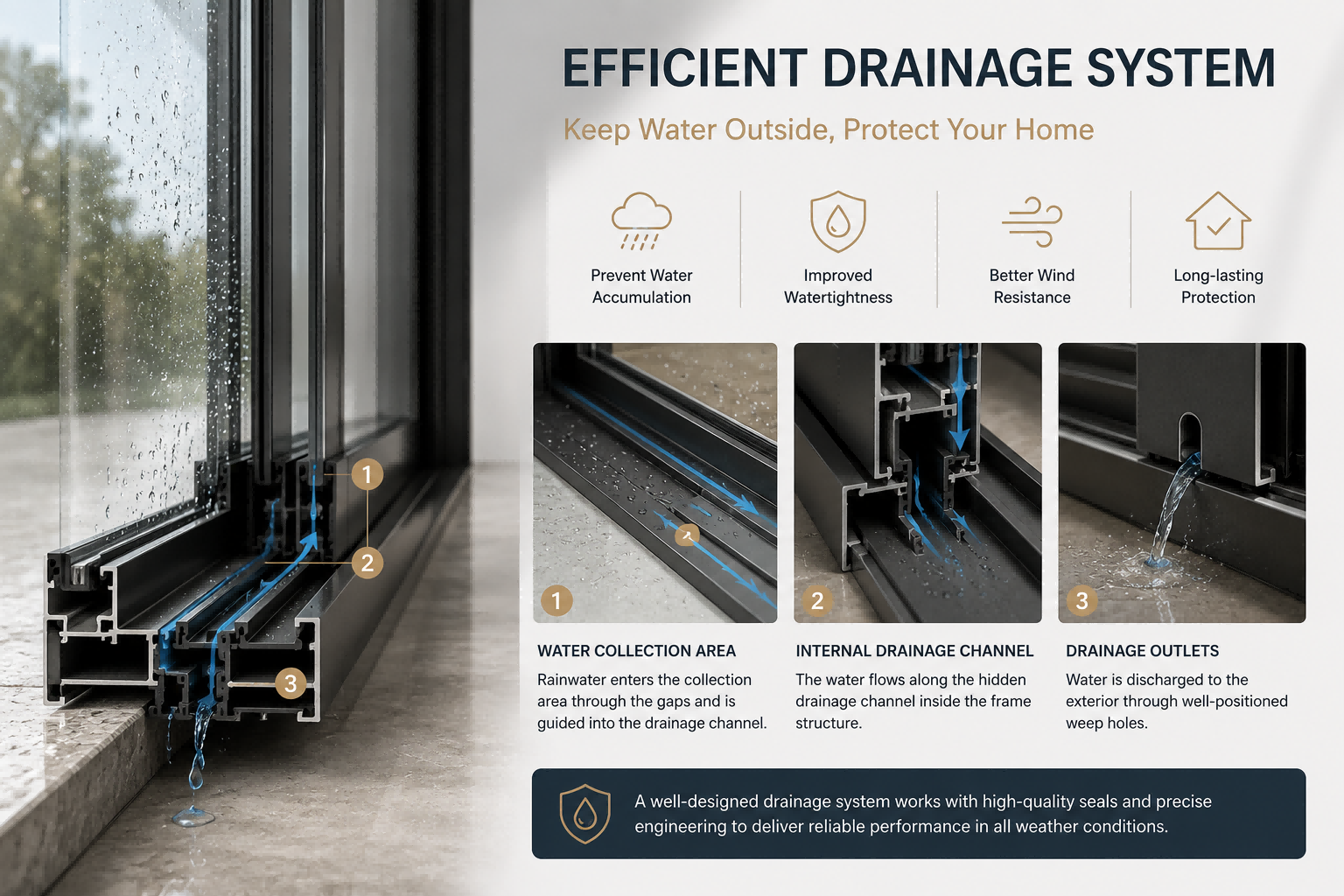 High-Performance Drainage System for Windows 
