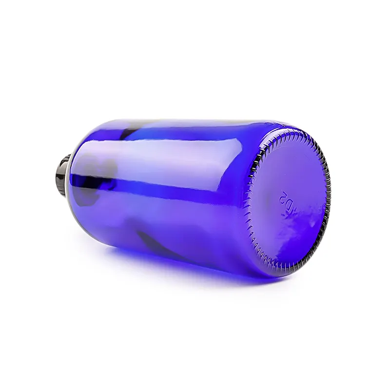 30ml Blue Boston Glass Bottle5 Png