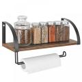 Wall Mount Kitchen Storage Shelf with Paper Holder