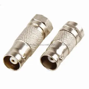 BNC female to F male connector, RoHS Directive-compliant