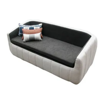 Textilene Fabric Lounge Sofa with Aluminum Frame, Sized 84 x 189 x 76cm