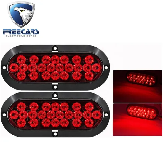 7.5" Oval Flush Mount Red Trailer LED Stop/Turn/Tail Lights