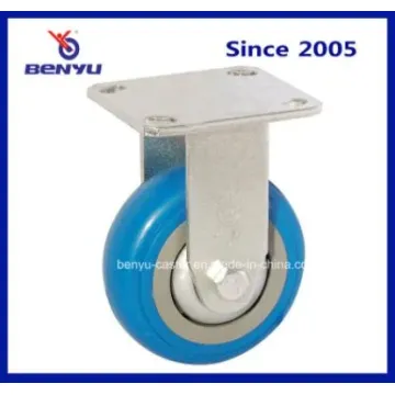 Heavy Duty Caster Wheels Blue with Side Brake