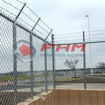 Airport Fence of Galvanized Chain Link Fabric