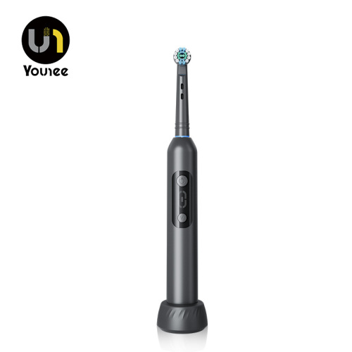 Cepillo de dientes eléctrico de cabeza redonda recargable.