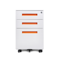 White Rolling File Cabinet 3 Drawers