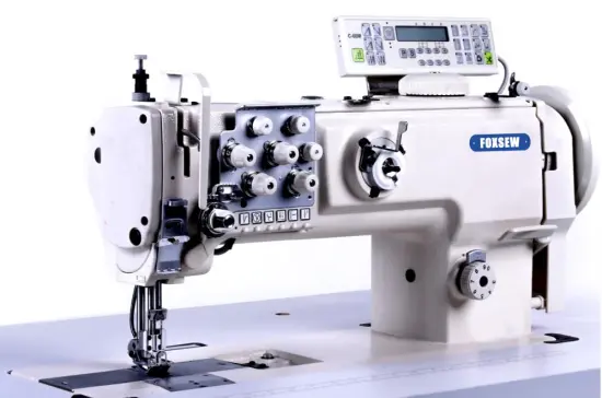 Double Needle Compound Feed Sofa Sewing Machine with Auto-Trimmer