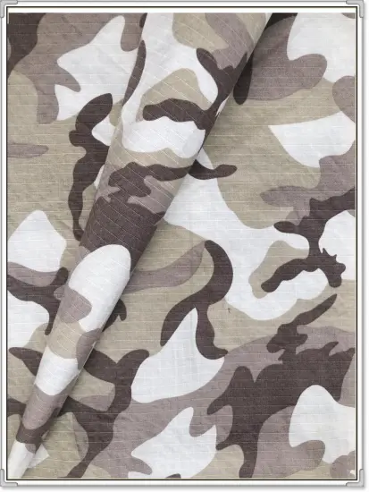 Cotton Spandex Ripstop Print Fabric