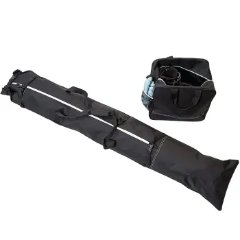Ski Bag and Snow Boots Bag Combo for Air Travel - Suitable for Adults and Children