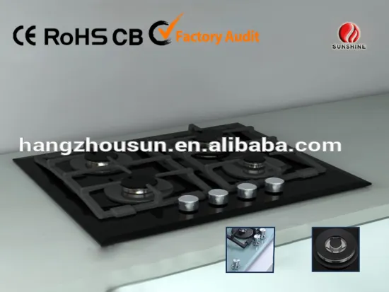 2015 best selling gas hob with tempered glass