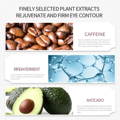 Caffeine Eye Cream for Dark Circles, Puffiness, Firming, Brightening & Hydration