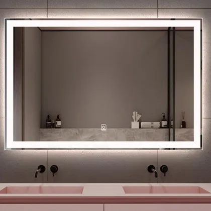 Anti-Fog LED Smart Mirror: Square Frameless Contemporary Bathroom Miroir