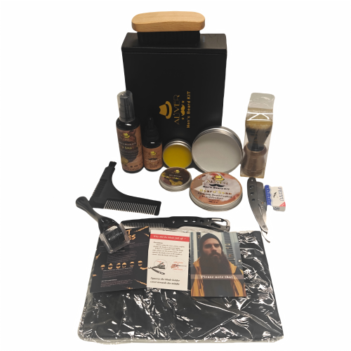 12PEPAT Set Kit Black Men&#39;s Beard Helfing