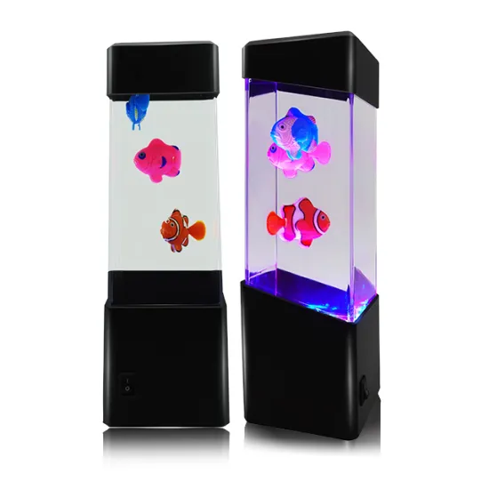 9-Inch LED Fish Lamp - Color Changing Night Light for Aquarium or Table Decoration