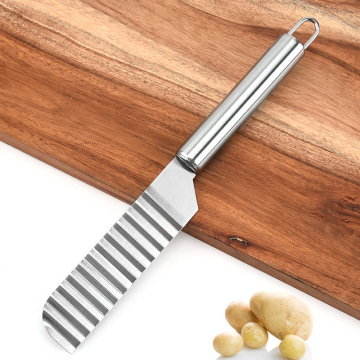 Stainless Steel French Fry Cutter Potato Slicer Crinkle Blade