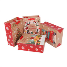 Bolsa de papel ecológica de embalaje de regalo de Navidad de venta caliente