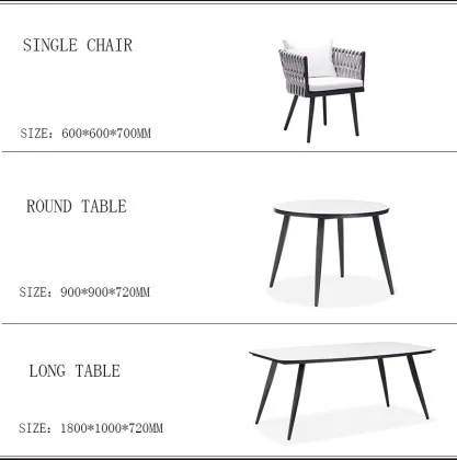 Outdoor Fuiniture Leisure Table And Chair Combination
