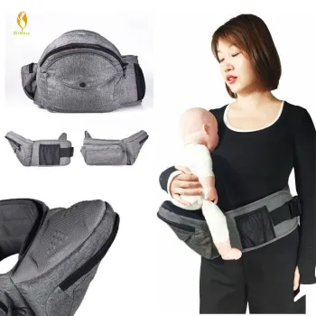 Custom High Quality Travel Baby Carrier: Bowborns Safety Hip Seat Ergonomic Wrap