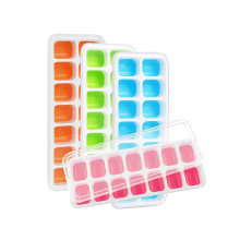 Custom Silicone Ice Cube-trays met deksel