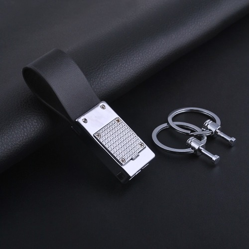 Hot Selling High Quality Keyring Double Rings Detachable Leather Key chain