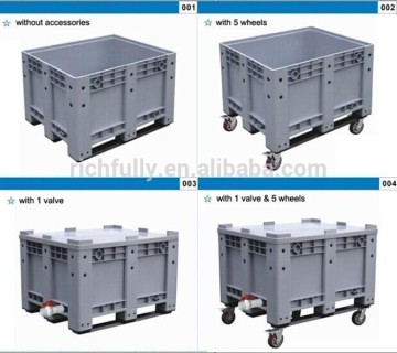 Industry Rolling Plastic Pallet Container Trolley with 5 wheels