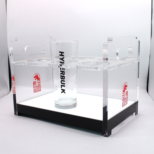 Transparent acrylic wine bottle storage display rack