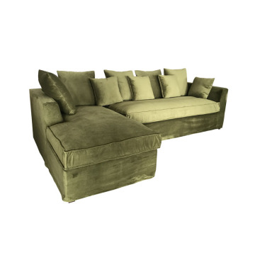 Hot Selling Modern Classic Sectional Chesterfield Green Velvet Sofa for Living Room