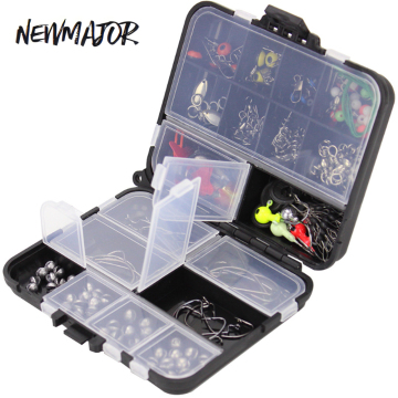 Newmajor 191pcs Tackle de pêche ensemble: crochet, plomb, perle, pivot, snap, fil d'acier