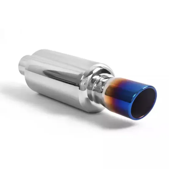 Stainless Steel Muffler Pipe Tip, 2.5 Inch, Car Auto Blue Exhaust