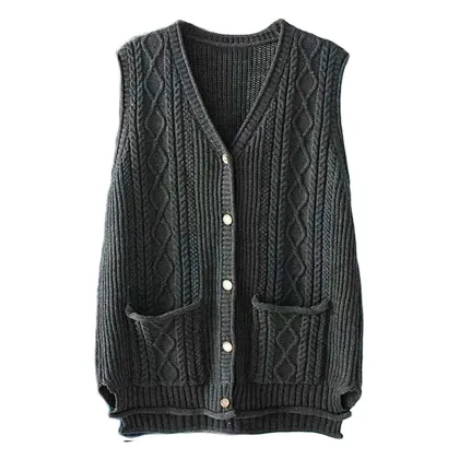 Women's Sweater Vest Button Down