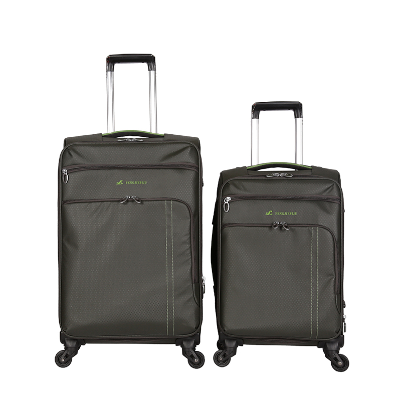 Fabric Polyester Trolley Suitcase Wheeled Fabric Luggage