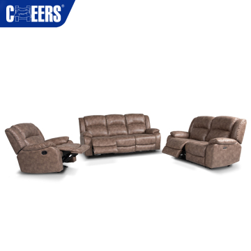 Hot Selling Electric Fabric Recliner Sofa Set with Glider - Perfect for Living Room