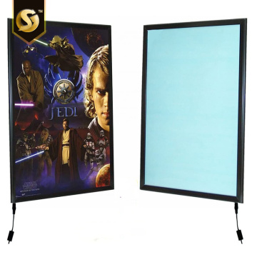 Wandhangend LED-bord met zwart frame