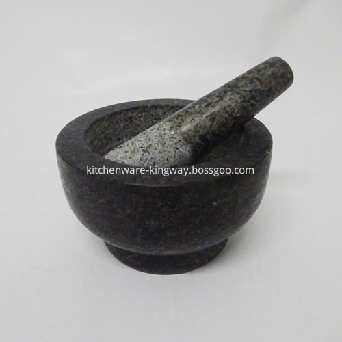 Black Granite Mortar and Pestle Set