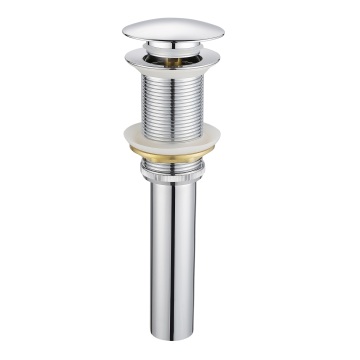 Bathroom Vessel Sink Drain Assembly with Pop Up Stopper in Brushed Nickel