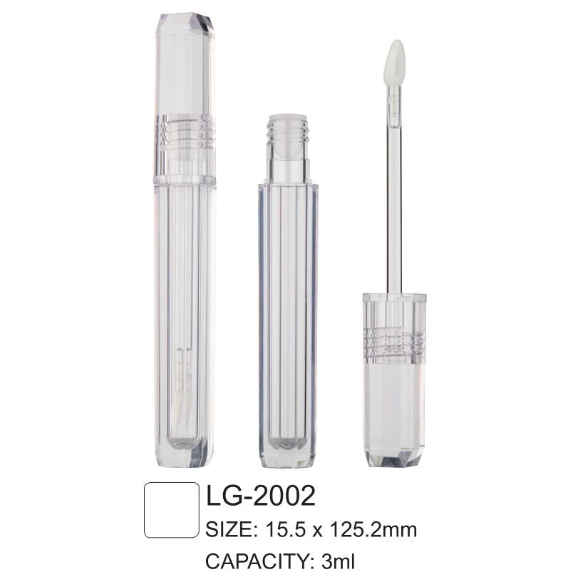 Plastic Square Empty Lipgloss Tube Packaging with Brush