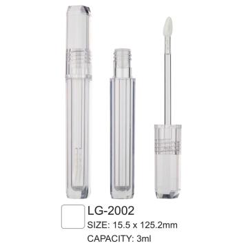 Plastic Square Empty Lipgloss Tube Packaging with Brush