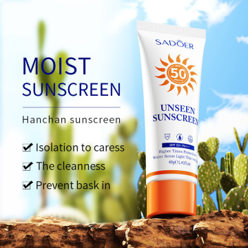 خاصية خاصة بالجملة SPF SPF 50: حماية الأشعة فوق البنفسجية للوجه والجسم - مقاومة للماء ، واضحة ، حركية طبيعية