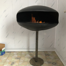 Ground Steel Black Ethanol Fireplace
