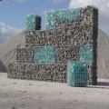 Caixa de gabion elegante para paredes e suporte de jardim