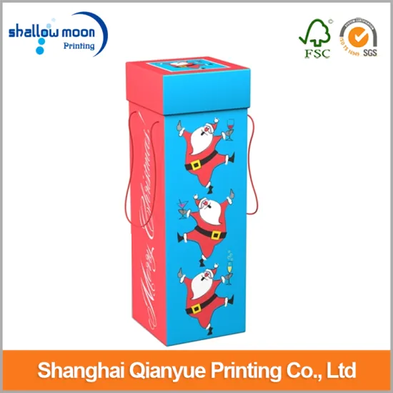 wholesale christmas wine paper packaging box