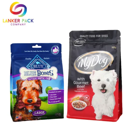 Large Capacity Plastic Zipper Pet Food Bag