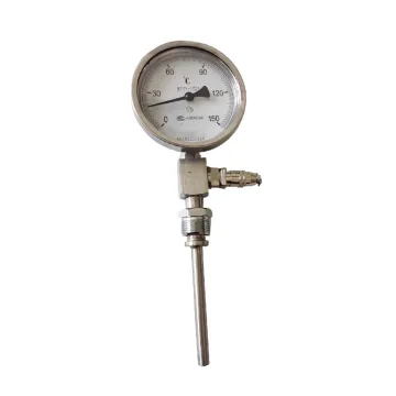 Bi-metallic Coil Remote Transmission Bimetallic Thermometer 100MM PT100 with Temperature Gauge