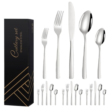 Stainless Steel Gold Cutlery Set - 20pc Gold Flatware Dinner Set for 4 People
