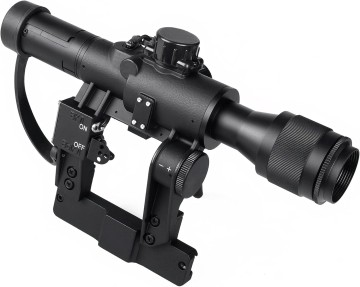 FORESEEN 4x26 SVD Long Range Scope with Red Illumination and Side Mounts